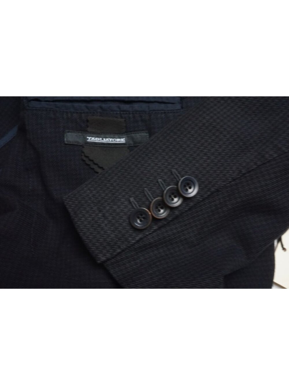 Tagliatore Blue Houndstooth Cotton Sport Coat Jacket 48 EU BRAND NEW